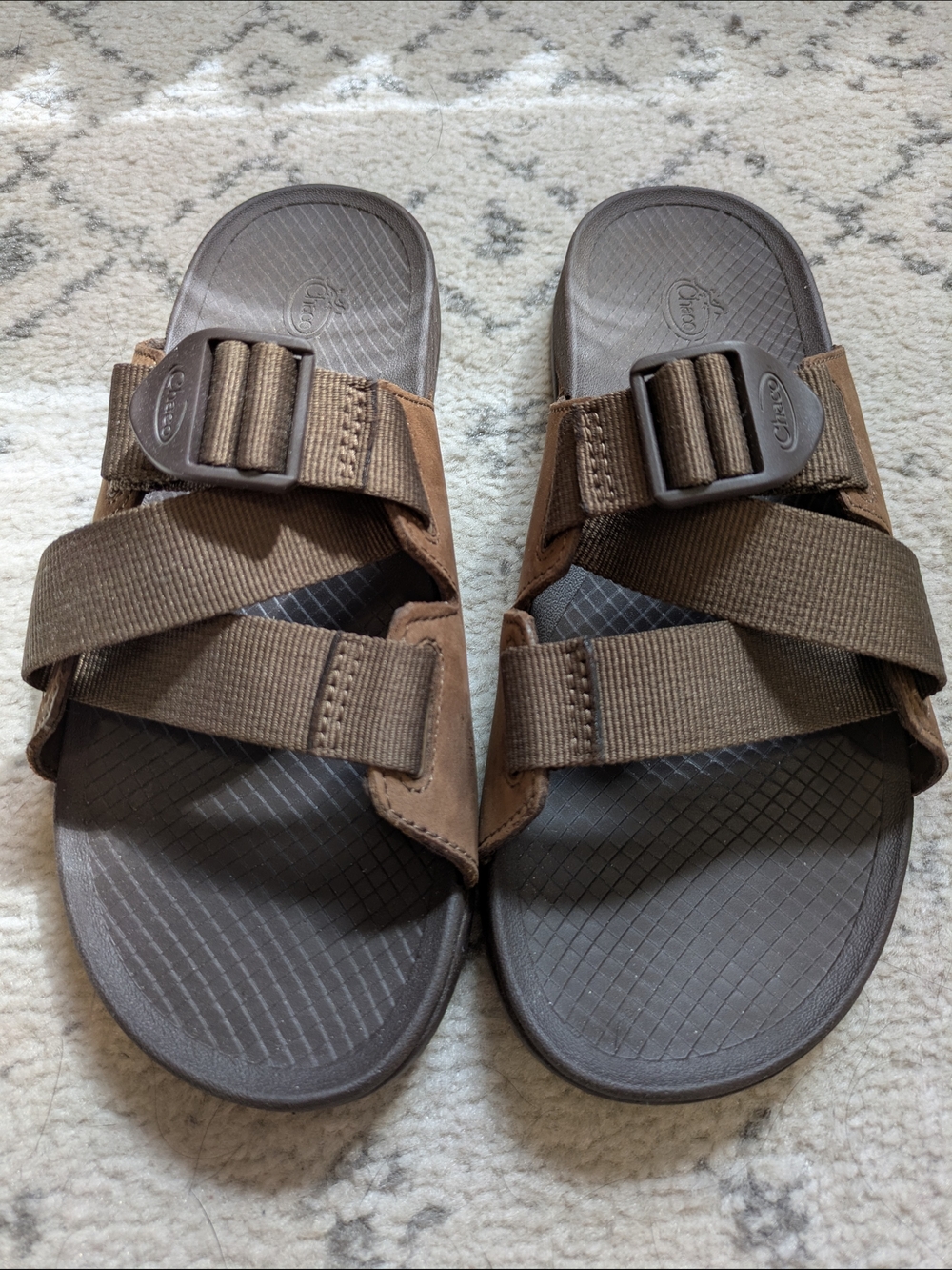 Chaco Brown Lowdown Double‑Strap Outdoor Slide Sandals